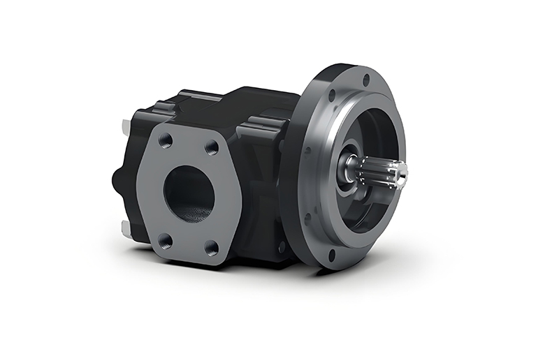 Proportional control pressure adjustment pump showing pressure sensing and control mechanisms